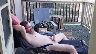 Cumming Naked on my Balcony!!