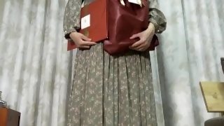 ≪短編シリーズ≫プレゼントのロングメイド服でディルドオナニー