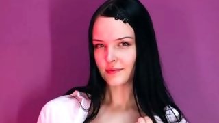 ULTRAFILMS Gorgeous brunette girl Amelia Riven taking off her clothes and masturbating