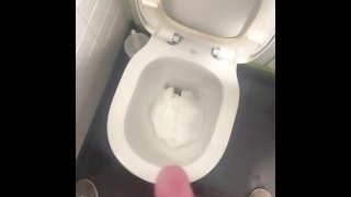 Quick stop in public toilet for a piss with my hard cock