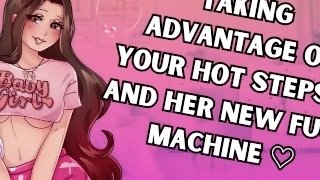 Hot Roleplay With Your Stepsis And Her Fuck Machine  ASMR Audio Bondage Facefuck Squirting Creampie