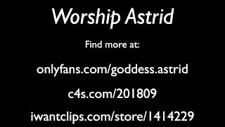Goddess Worship, foot gagging and teasing on white nails  Goddess Astrid
