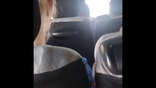 Wanking dick in minibus