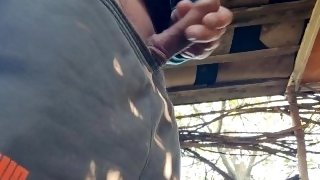 Masturbating and cumming a lot on the street