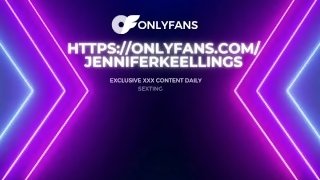 Horny Wife fucking herself so hard and riding a huge dildo - JenniferKeellings