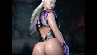Mortal Kombat 11 - Sindel Naked showing her pussy to the world - PS5
