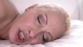 LUSTYGRANDMAS - Busty Granny Gets A Hot Facial After Getting Her Old Pussy Banged