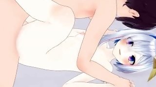 Amane Kanata and I have intense sex in the bedroom. - VTuber Hentai