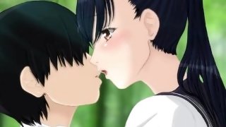 Boobed Stepsis & Boy OUTDOOR Sex Japanese Animation