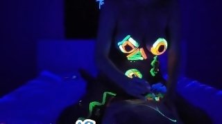 Couple Neon Body Painting and Fucking