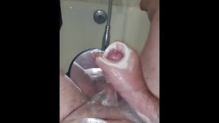 stroking shower cum