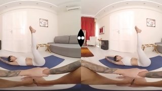 Oiled up Mom at POV VR Yoga Class(2K)60fps - Big ass