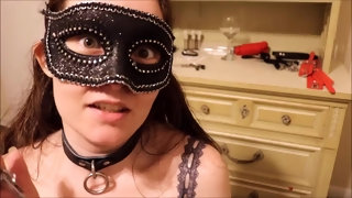 Masked Teen Chooses Sex Toys