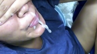 Nasty Facial on Real Homemade Amateur Latina After Bareback Fuck - Mariangel Belle