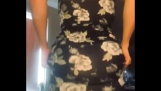 Ass shaking for pawg milf in new dress