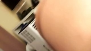 Asian College Girl Shaking Ass in Dorm