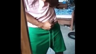 Playing my big Dick in front of the mirror sarap