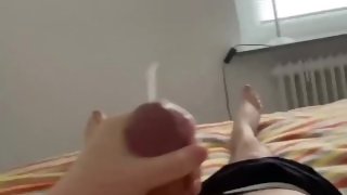 Jerking off my cock dreaming of your wife