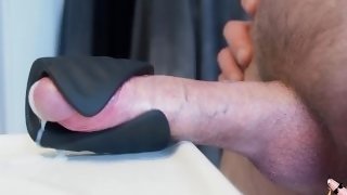 Close up Penis Training Vibrator by SOHIMI "romainbigdad" code 20%. No Hands Orgasm Cumshot 4K