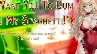 Your Stepmommy loves your milk... cum in her spaghetti!  Audio Roleplay