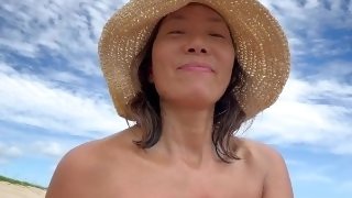 slut wife public beach handjob and prostate massage OnlyFans @ Appleliu-76