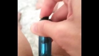 Mini vibrator makes my wet pussy tingle