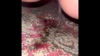 Pissing on hotel rug