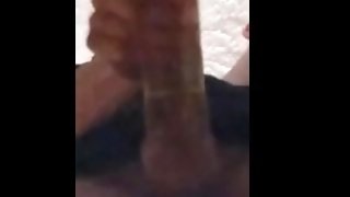 Jackin off with a condom then busting a HUGE LOAD ON MY 10 INCH MONSTER COCK