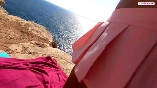 WetCathy - Fucking in the cliffs by the sea is so cool - Blowjob