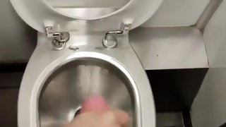 Public toilet handjob