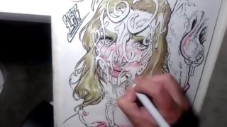 The making of "10 Perfect Ropes" Facial Western Comic Hentai Big Cumshot Art, Music by CeehDeeh