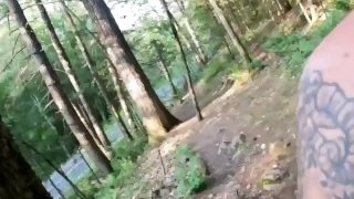 Bratty girl seduces and gets fucked in the woods
