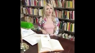 MSDF - Sexy Blonde Teen Britt Blair Fucked In Library By Her Friend's Horny Stepdad