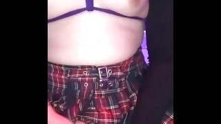 Goth Transgirl plays with her girldick for you