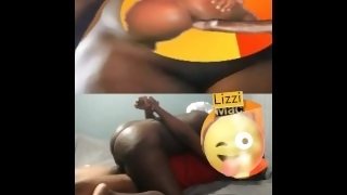 Ebony moaning while getting fucked hard