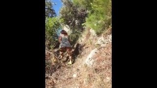 I Took off My Panties and Seduced the Hiking Instructor for a Blowjob)