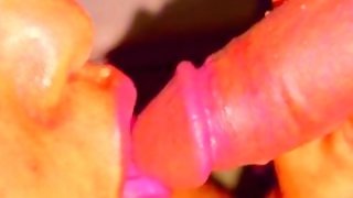 BBW-Stepsister: Biting & licking his testy cut cock (Cum Wild) CLOSE UP