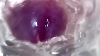 Sweet creampie in vagina. Super internal camera
