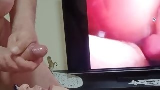 the neighbor asks me to let her suck my cock and I fill her with sperm