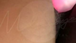 Kim gets creampied by her dildo