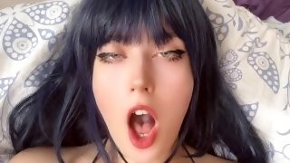 Hinata Hyuga Face Orgasm Close Up