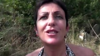Old Italian Slut Kicca Martini Enjoys Forest Sex With Hard Cock - AMATEUR EURO