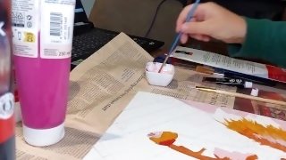 Cinnamonbunny is painting another dick -)
