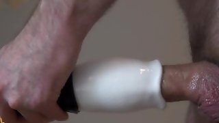 Close up Automatic Rotating Male Masturbator Blow Job Cock Stroker Sex Toys by Sohimi, Huge Cumshot