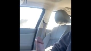 Risky milking in the car (loud moaning)