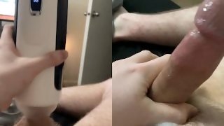 Guy Sticking his FAT BWC inside a tight PUSSY Stroker! [HOT]