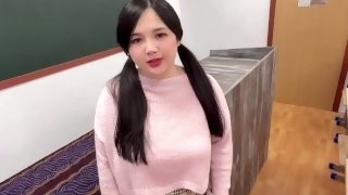 Teacher teaches student with a big cock, I just want to pass my class 盡情內射學生妹