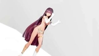 Ramesses II Kawaii Strike Hentai Undress Dancing Egyptian Girl Model MMD 3D White Bangles