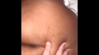 Ebony takes deep stroke back shots and cum on my dick