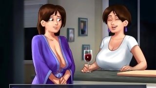 Summertime saga #79 - Sucking the housewife's tits